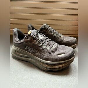 Hoka One One Bondi 9 Men's Running Shoes Black/White, Size 9.5, 2E Wide